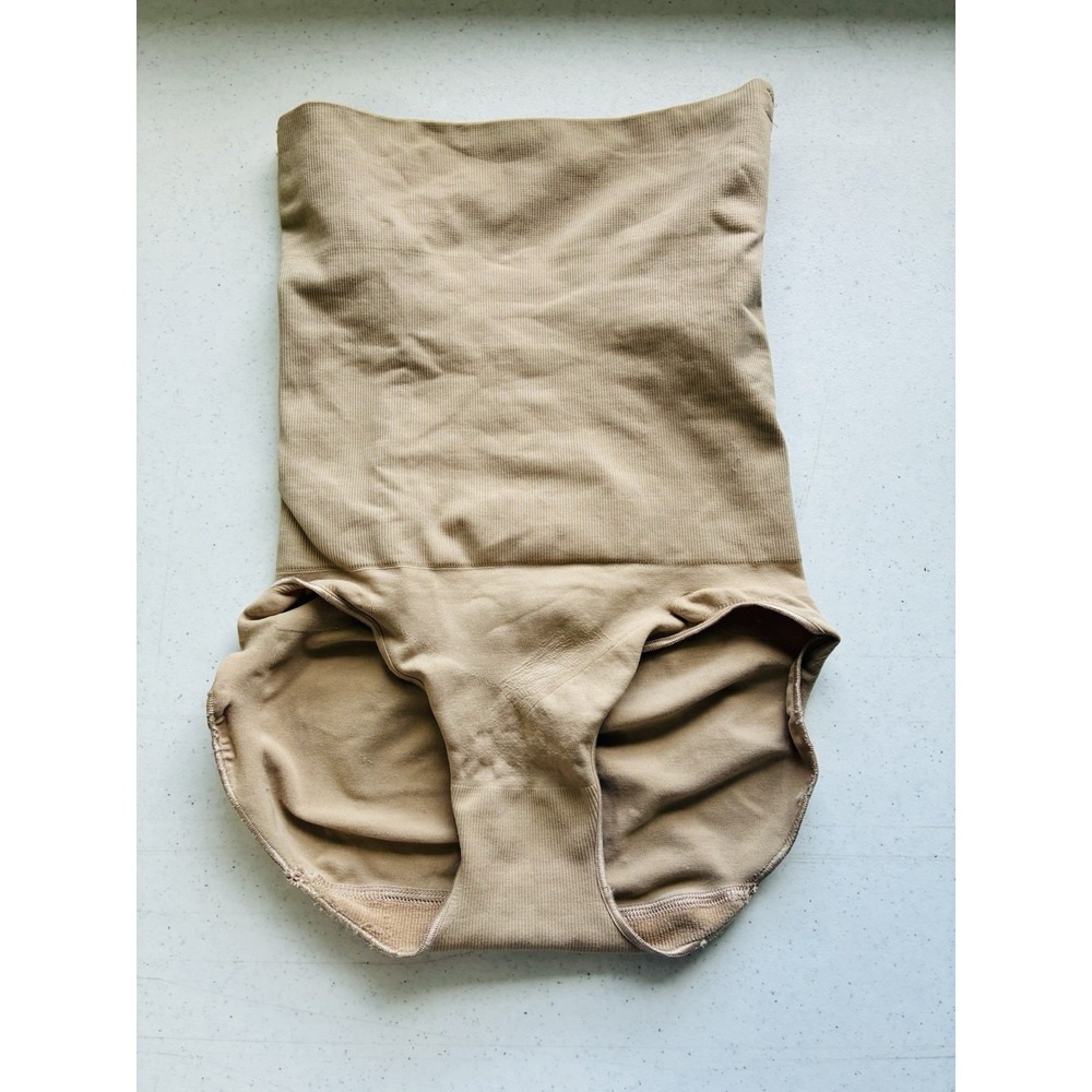 Spanx High Waisted Shapewear Sz M Nude Slimming Neutral